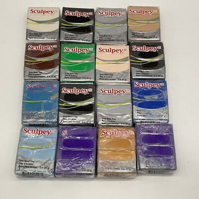 Sculpey 111 clay 16 2 oz packages multicolor