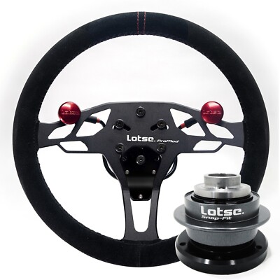Lotse Drag Racing Steering Wheel Pro Mod  +  Quick Release Hub SFI