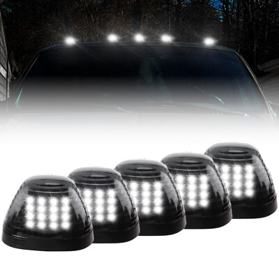For Ford F250 F350 F450 Super Duty 1999-16 LED Smoked Cab Roof Marker Lights Kit
