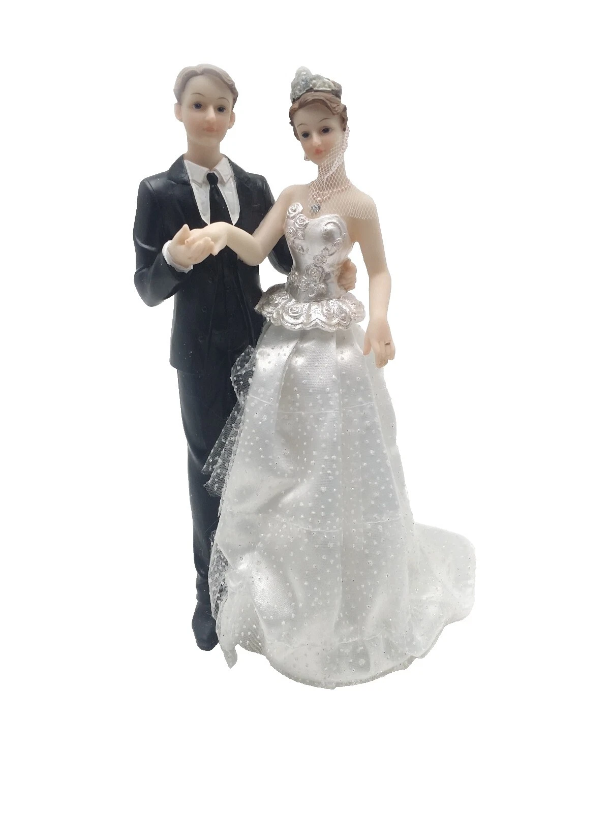 Decoraciones de Pastel de Boda Negro de Resina