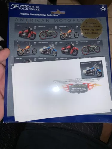 American Motorcycle Sturgis Error (4) Envelopes Plus Stamps Nip USPS