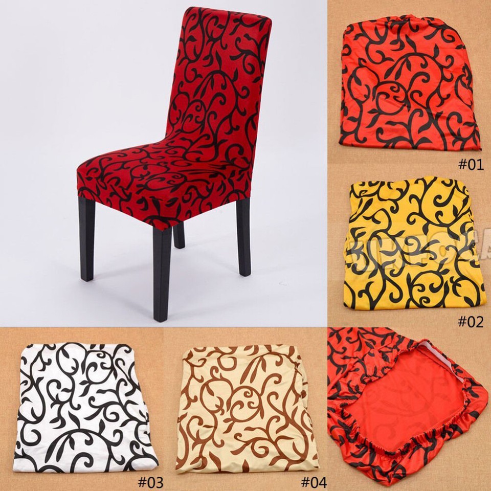Super Fit Stretch Removable Washable Short Dining Chair Cover Protector