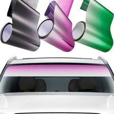 Car Window Sun Visor Strip Tint Film Gradual Color Glossy DIY Windshield Sticker