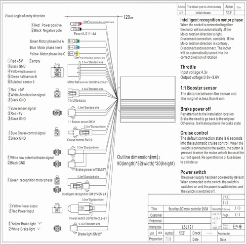 36V/48V 350W DC Electric Bicycle E-bike Scooter Brushless Motor Speed Controller - Picture 3 of 8