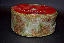 Kirkland Signature Wire-Edged Holiday Tree Decorating Bow Gift Ribbon 50 Yds NEW