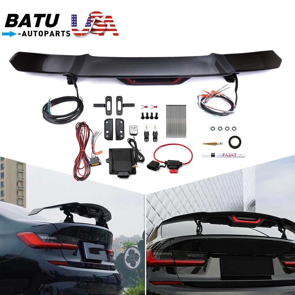 Electric Automatic Adjustable Lift Tail Polished Black ABS Rear