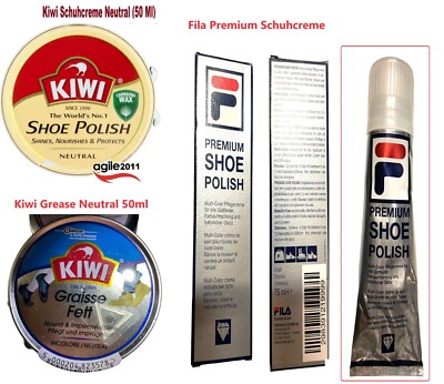 KIWI Schuhcreme Shoe Gloss Polish 50ml Neutral Fila Premium Schuhcreme Grease Ne