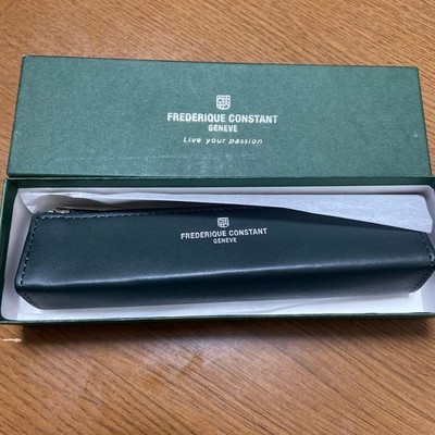 Frederique Constant Leather Pencil Case Dark Green with Box