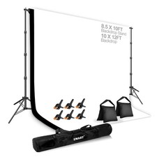 8.5x10 FT Photo Backdrop Stand Kit with 2pcs 10x12FT Backdrops