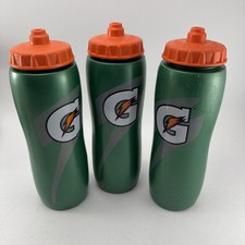GATORADE 32 oz. Contour Squeeze Squirt Water Bottle Green Orange Lot Of 3