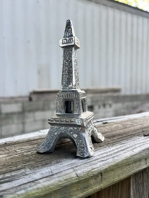 6  Aluminum Eiffel Tower Figure Sculpture Paris Silver Romance Y2K