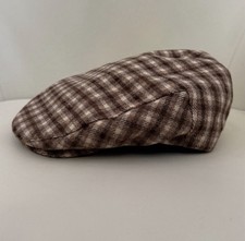 New with tag Brixton hooligan brown check pattern hat size L