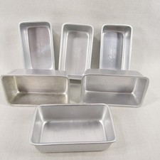 Juego de 6 sartenes vintage Wilton 1972 mini pan molde para pasteles de aluminio #1089 lote de 6