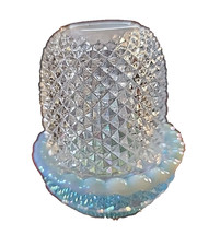 Mosser Opalescent Blue Glimmer Courting Fairy Light with Clear Diamond Top