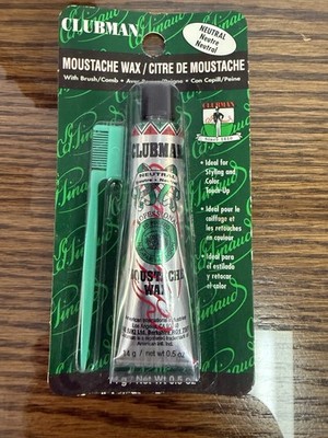 Clubman Pinaud Moustache Wax Neutral color 0.5 oz NOC