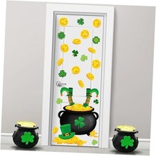 St. Patrick's Bulletin Board Decorations Set Green Shamrock Classroom Coin Jar