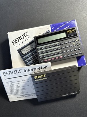 Vintage BERLITZ Electronic Pocket Interpreter Translator w Box