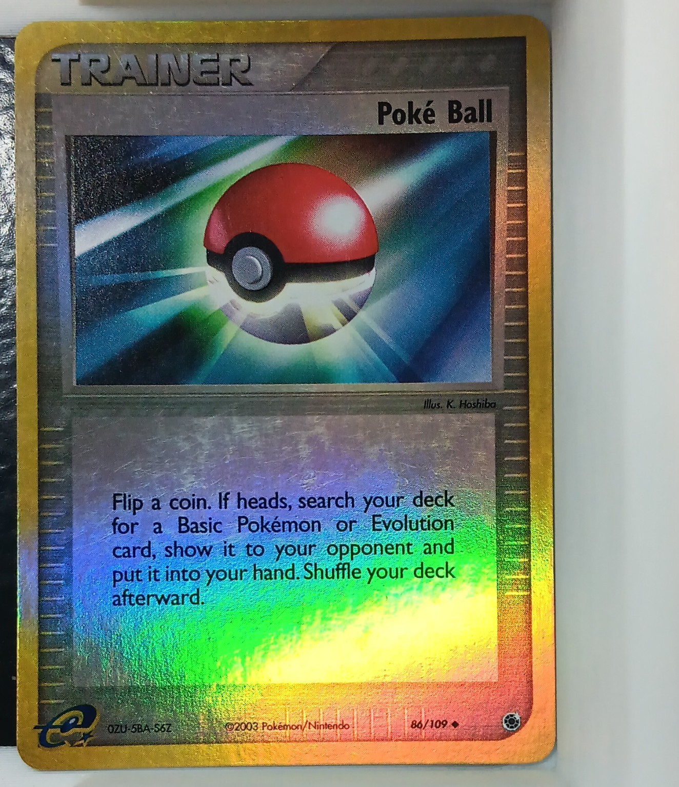 The Pokémon Company Poke Ball 86/109 Ruby & Sapphire Reverse Holo Uncommon Eng