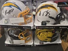 Los Angeles Chargers Lot Signed Riddell Mini Helmet NFL Auto
