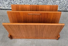 Mid Century MCM Teak Magazine Rack Holder FBJ Mobler Denmark