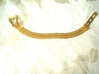 Vintage Gold Tone Bracelet With Buckle Clasp KJ — photo 3