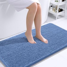 OLANLY Bathroom Runner Rugs 44x24, Soft Absorbent 44" X 24", Cornflower Blue