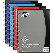 Hilroy Executive Coil Three Subject Notebook 13225