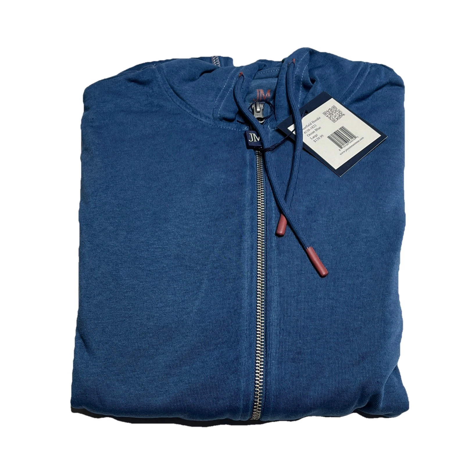 Jaxson Maximus Deerfield Hoodie Full Zip Ocean Blue Stretchy MSRP $140 Comfy