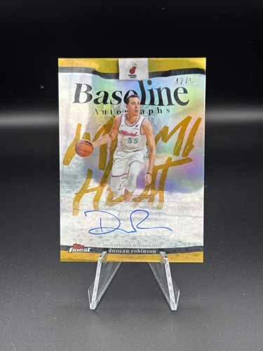 2025-26 Topps Finest Duncan Robinson Baseline Auto Gold Refractor #/50 Heat