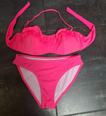 Neon Rosa Bikini, Softcups, Gr. 42, supersüß - neu