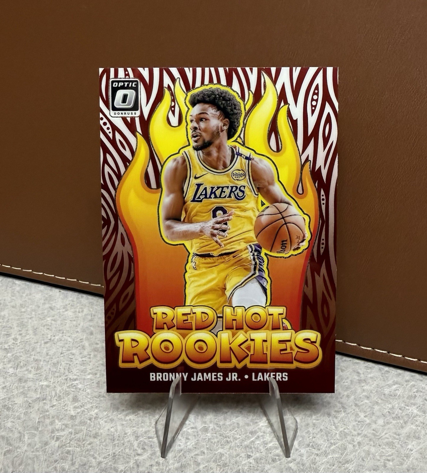 Bronny James Jr. 2024-25 Panini Optic - Red Hot Rookies RC #8 Los Angeles Lakers