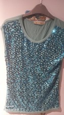 Brave Soul Sequined Stretchy top Size S
