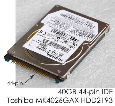 2,5'' 6,25cm FESTPLATTE HDD TOSHIBA MK4026GAX HDD2193 IDE PATA 44-PIN #F61