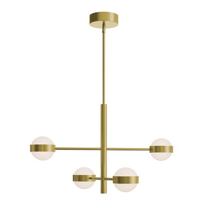 AFX Lighting Verona 4'' LED Pendant, Light Antique Brass/White - VRNP2X4LAJUDLB