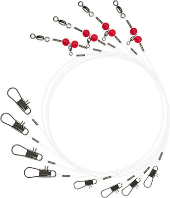 Double Drop Saltwater Fishing Rig   Mono 2 Hook Bottom Rigs with Swivels & Snaps