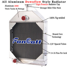 Aluminum 3 Row Radiator For Case 580c 584c 585c 586c Tractor #d77843 D89103 New
