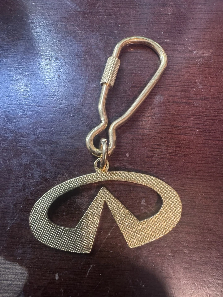 Vintage Infiniti Logo Keychain Red & Gold – Collectible Car Key Chain Accessory - Image 2 of 3