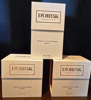 D'OR24K Prestige Vitamin C Concentrated Serum1.3 oz, Mask 1.7oz, & cream 1.7oz 