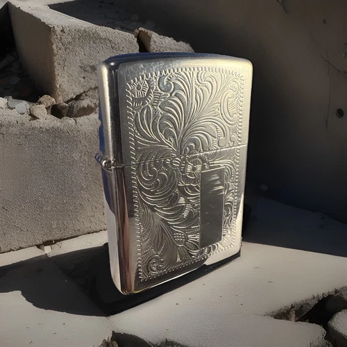 Zippo Vintage 2000 C XVI Lighter Florentine Venetian Scroll Design With Box