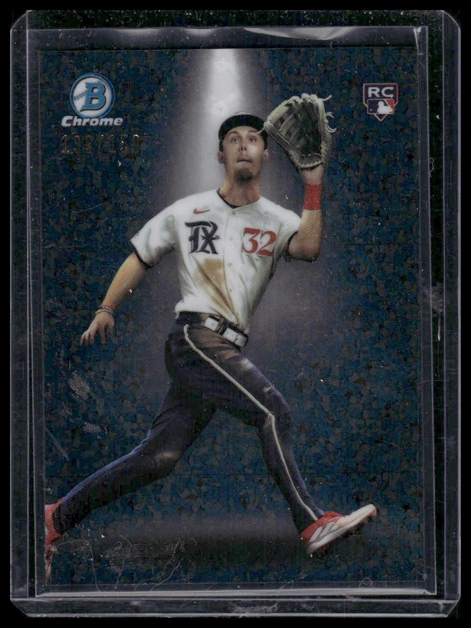 2024 Bowman #BS-14 Evan Carter Bowman Spotlights Mini-Diamond Refractors #/150