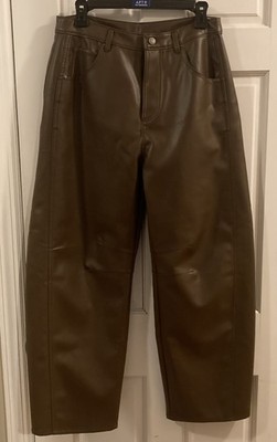 Bluivy Faux Leather Barrel Pants NWT- Size Medium