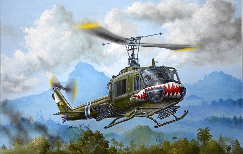 Trumpeter 5112 - 1/35 UH-1B HUEY GUNSHIP - New