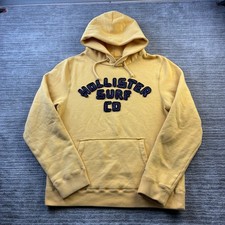 VINTAGE Hollister Hoodie Mens Medium Yellow G...