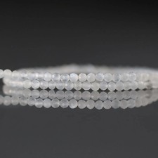 2mm White Moonstone Faceted Beads 15" Gemstone Beads DIY Jewelry