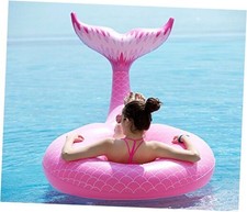 Giant Inflatable Mermaid Tail Pool Float with Fast Valves Summer Pink - XL