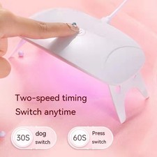 Mini UV Nail Lamp   LED Curing Light for Gel Nails, Portable, Quick-Dry, USB Pow