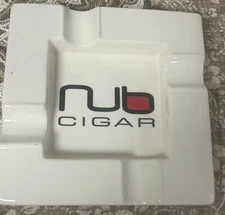 NUB CIGAR COMPANY JUMBO SIZED CERAMIC ASHTRAY 8" x 8" VINTAGE