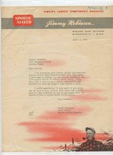 Sports Afield Magazine Letter Jimmy Robinson Skeet Editor to Award Winner 1952