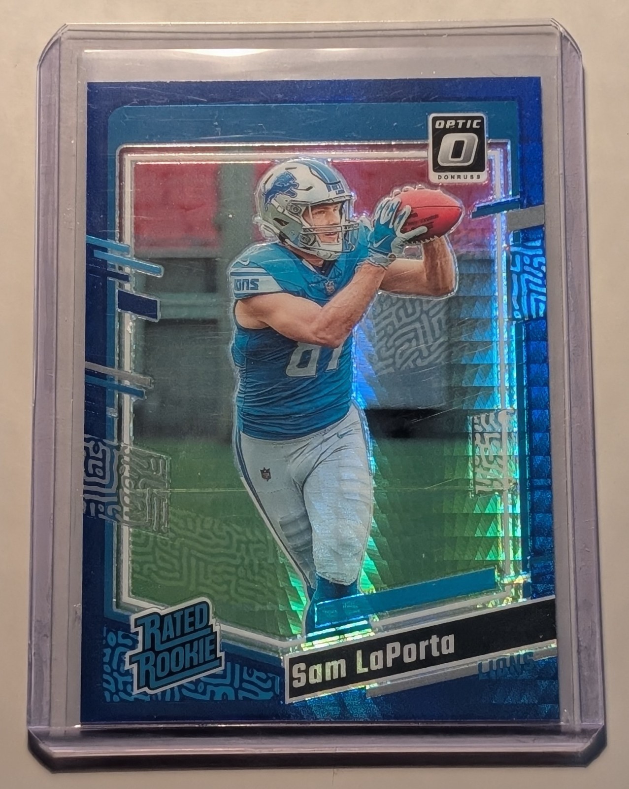 Sam LaPorta Panini Donruss Optic #237 Blue Hyper