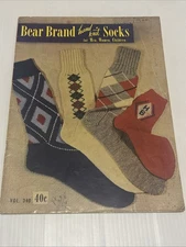 Bear Brand Hand Knit Socks For Men, Women, Children Patterns Volume 340